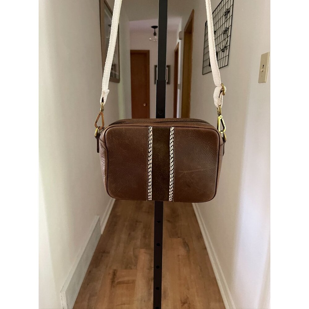 EUC Madewell The Transport Large Camera bag Suede Insert Crossbody Bag